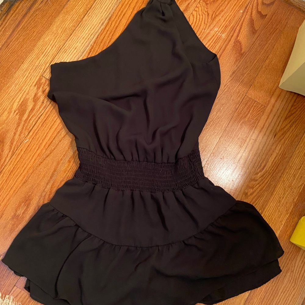 Krisa Black One Shoulder dress